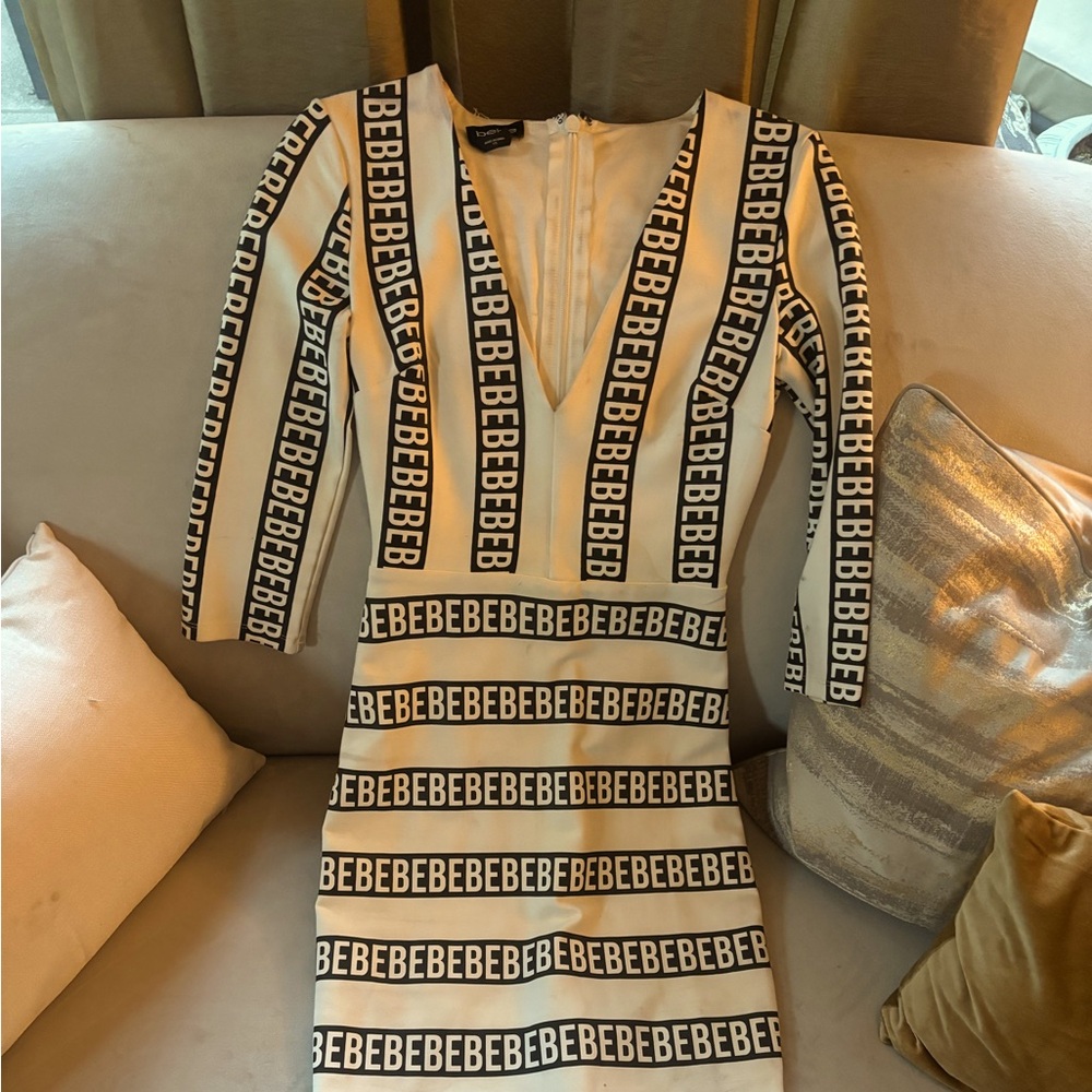 Sexy low cut Bebe logo dress size extra small